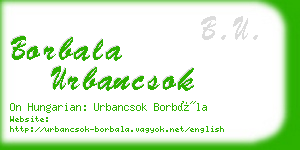 borbala urbancsok business card